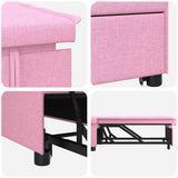 Sofa Bed Pink 194 x 50 x 82 cm Plywood 42008592