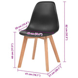 Dining Chairs 2 pcs Black Plastic 244777