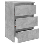 ZNTS Bed Cabinet Concrete Grey 40x35x62.5 cm Engineered Wood 806219