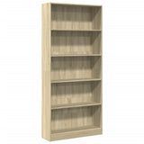 Bookcase Sonoma Oak 80x24x176 cm Engineered Wood 857855