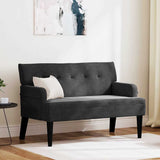 Chesterfield Bench Black 112 x 65.5 x 75 cm Velvet 42019291
