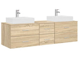 Bathroom Cabinet Set 3 pcs Sonoma Oak 49.5 x 41 x 62.5 cm 3405845