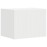 TV Wall Cabinet Set Wall-mounted 4 pcs White Engineered Wood 3408907