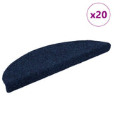 ZNTS Stair Mats Self-adhesive 20 pcs Navy 56x17x3 cm 3365677