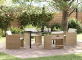 Garden Dining Set 5 pcs Beige Poly Rattan 3380702