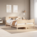 Bed Frame without Mattress 140x200 cm Solid Wood Pine 3323299