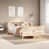 Bed Frame without Mattress 140x200 cm Solid Wood Pine 3323299