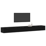 Wall-mounted Cabinet 2 pcs Black Oak 102 x 30 x 20 cm 3333075