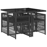 Garden Dining Set Black, Cream White 3210894