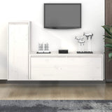 TV Cabinets 2 pcs White Solid Wood Pine 3100115