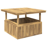 Garden Coffee Table Solid Acacia Wood Height Adjustable White 901708