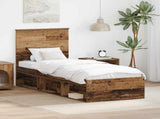 Bed Frame with Headboard Old Wood 75 x 190 cm Solid Pine Wood 3411080