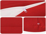Cushion with Pillow HEERLEN 6 pcs Red Fabric 929336