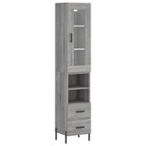 Highboard Grey Sonoma 34.5x34x180 cm Engineered Wood 3199311