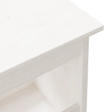 Hall Bench White 100x28x45 cm Solid Wood Pine 837383