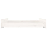 Bed Drawers 2 pcs White Solid Wood Pine 814980