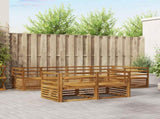 Outdoor Sofa Set 7 pcs Natural Solid Acacia Wood 3373599