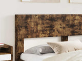 Bed Frame with Storage and Headboard Smoked Oak 160 x 200 cm 3414369
