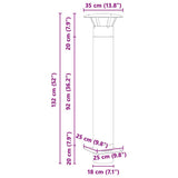 Chimney Extension Silver 35 x 35 x 132 cm Stainless steel 42008453