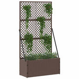 Garden Trellis Planter Brown 70 x 30 x 135 cm Metal 366619