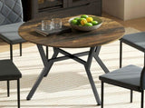 Dining Table, Round Kitchen Table with Black Legs, Anti-slip Foot Pads for Living Room, Dining Room T3398P423562