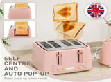 Kettle and Toaster Set, 1.7L 3000W Fast Boil Jug Kettle, 4 Slice Toaster with 7 Level Browning T3398P378857