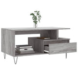 Coffee Table Grey Sonoma 90x49x45 cm Engineered Wood 831026