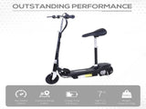 Powered E-Scooter Ride-On, with Brakes, Adjustable Seat, Adjustable Handlebars, Black T3398P349426