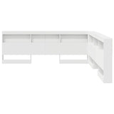 Storage Headboard with Shelf White 180 cm Engineered Wood 3335509
