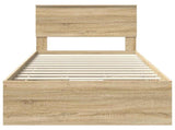 Bed Frame with Drawer Sonoma Oak 75 x 190 cm Engineer Wood 3408035