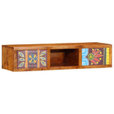 Wall-mounted TV Cabinet Multicolour 100x30x22 Solid Wood Acacia 4016506
