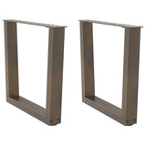Coffee Table Legs V-Shape 2 pcs Natural Steel 50x cm Steel 4012631