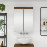 Bathroom Mirror Cabinet TULUM Brown Oak 60 x 16.5 x 78 cm 880368
