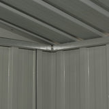 ZNTS Garden Storage Shed Anthracite Steel 204x132x186 cm 47028