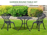 3 Pcs Aluminium Bistro Set Garden Furniture Dining Table Chairs Antique Outdoor Seat Patio Seater T3398P322076