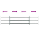 Security Grille for Windows with 3 Crossbars 3 pcs 930-1740 mm 42031278