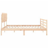 Bed Frame without Mattress 200x200 cm Solid Wood 3195306