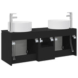 Bathroom Cabinet Set 3 pcs Black 49.5 x 44.5 x 65.5 cm 3405738