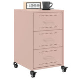 Bedside Cabinet Pink 36x39x59 cm Steel 846729