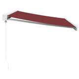 ZNTS Manual Retractable Awning Burgundy 350x250 cm 3215314