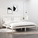 3104084 Bed Frame without Mattress White Solid Wood 200x200 cm