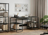 Desk with Storage Black Oak 113.5 x 52 x 75.5 cm 8008032