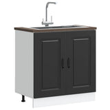 Sink Base Cabinet Kalmar Black 80x46x81.5 cm Engineered Wood 853448