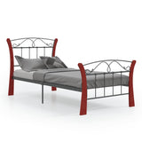 Bed Frame without Mattress Black Metal 90x200 cm 324876