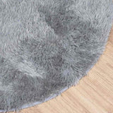 Shaggy Rug High Pile NAVARRA Light Grey 200x200 cm Polyester 4102922