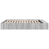 Bed Frame without Mattress Grey Sonoma 200x200 cm 3280543
