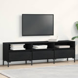TV Cabinet Black Oak 150 x 30 x 44.5 cm Engineered Wood 862878