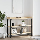 Console Table with Shelves Sonoma Oak 100x30x80 cm 837808