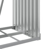 Log Holder Light Grey 40x45x100 cm Galvanised Steel 364547