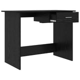 Desk with Drawer Black Oak 100 x 50 x 76 cm Engineered Wood 875250